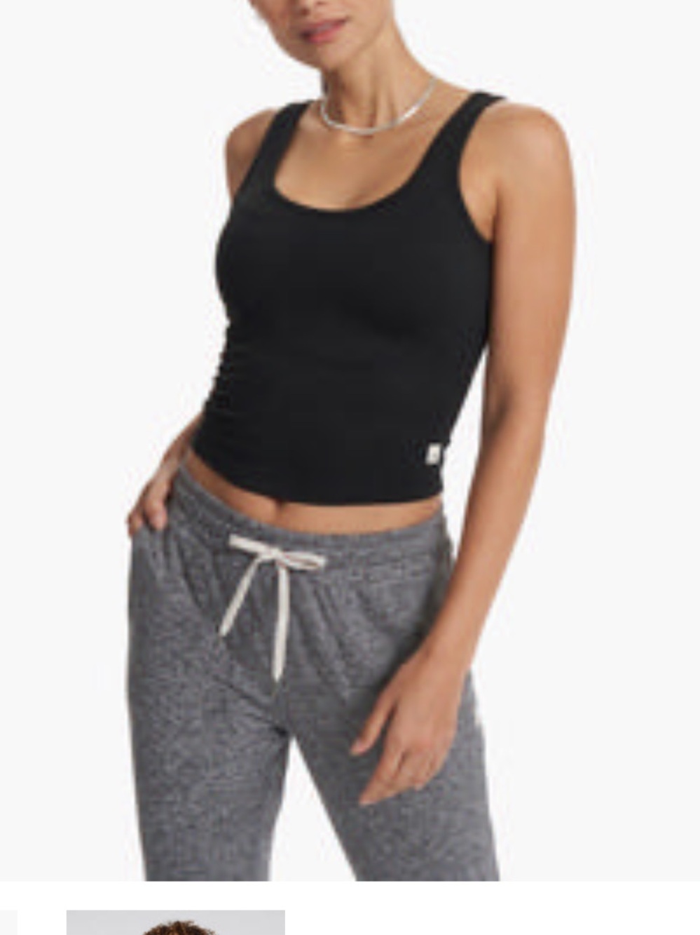 Vuori Black Scoop Crop Tank - Picture 3 of 3